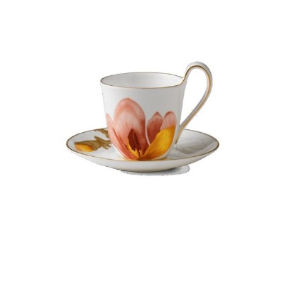 tazza the con piattino  magnolia in porcellana royal copenhagen